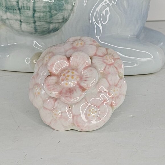 Vintage Napco Billy Goat Ram Teapot Porcelain Large Floral - Picture 10 of 11